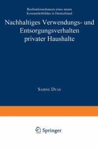 Book Cover for Nachhaltiges Verwendungs- Und Entsorgungsverhalten Privater Haushalte by Sabine Dyas