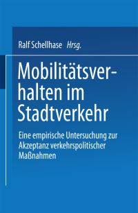 Book Cover for Mobilitätsverhalten Im Stadtverkehr by Ralf Schellhase