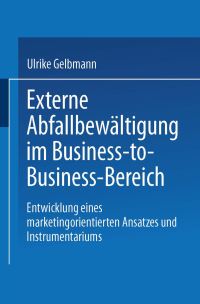 Book Cover for Externe Abfallbewältigung Im Business-to-Business-Bereich by Ulrike Gelbmann