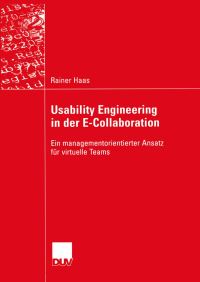 Book Cover for Usability Engineering in Der E-Collaboration by Rainer Haas