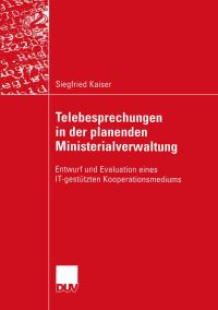 Book Cover for Telebesprechungen in Der Planenden Ministerialverwaltung by Siegfried Kaiser