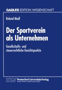 Book Cover for Der Sportverein Als Unternehmen by Roland Madl