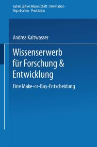 Book Cover for Wissenserwerb Für Forschung & Entwicklung by Andrea Kaltwasser