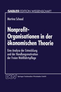 Book Cover for Nonprofit-Organisationen in Der Ökonomischen Theorie by Martina Schaad