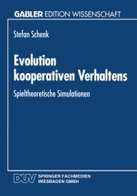 Book Cover for Evolution Kooperativen Verhaltens by Stefan Schenk
