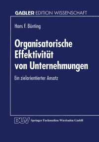 Book Cover for Organisatorische Effektivität Von Unternehmungen by Hans F Bünting