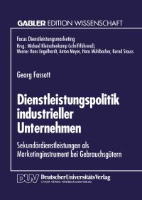 Book Cover for Dienstleistungspolitik Industrieller Unternehmen by Georg Fassott