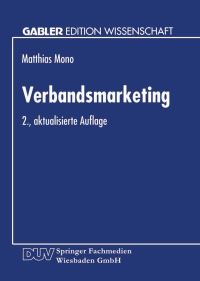 Book Cover for Verbandsmarketing by Matthias Mono
