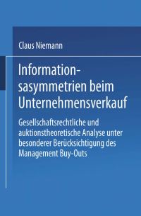 Book Cover for Informationsasymmetrien Beim Unternehmensverkauf by Claus Niemann