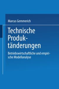 Book Cover for Technische Produktänderungen by Marcus Gemmerich