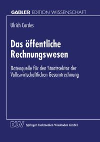 Book Cover for Das Öffentliche Rechnungswesen by Ulrich Cordes