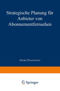 Book Cover for Strategische Planung Für Anbieter Von Abonnementfernsehen by Georg Pagenstedt