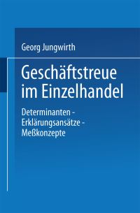 Book Cover for Geschäftstreue Im Einzelhandel by Georg Jungwirth