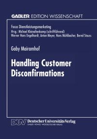 Book Cover for Handling Customer Disconfirmations by Gaby Mairamhof