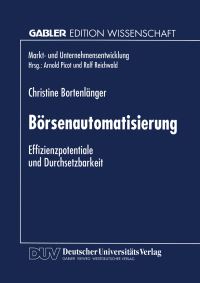 Book Cover for Börsenautomatisierung by Christine Bortenlänger
