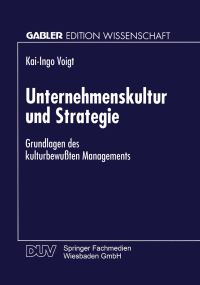Book Cover for Unternehmenskultur Und Strategie by KaiIngo Voigt