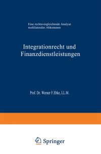 Book Cover for Integrationrecht Und Finanzdienstleistungen by Eduardo Moran