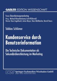 Book Cover for Kundenservice Durch Benutzerinformation by Tobias Schlömer
