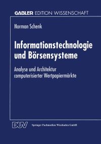 Book Cover for Informationstechnologie Und Börsensysteme by Norman Schenk