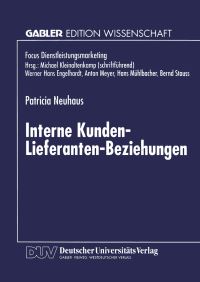 Book Cover for Interne Kunden-Lieferanten-Beziehungen by Patricia Neuhaus