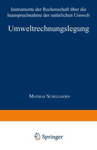 Book Cover for Umweltrechnungslegung by Matthias Schellhorn