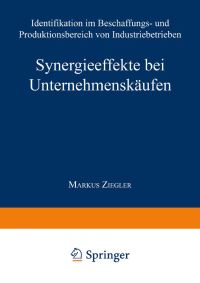 Book Cover for Synergieeffekte Bei Unternehmenskäufen by Markus Ziegler