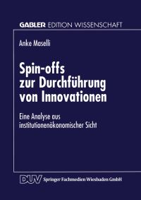 Book Cover for Spin-Offs Zur Durchführung Von Innovationen by Anke Maselli
