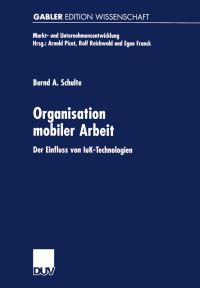 Book Cover for Organisation Mobiler Arbeit by Bernd A Schulte