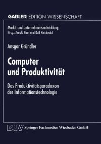 Book Cover for Computer Und Produktivität by Ansgar Gründler