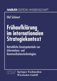 Book Cover for Frühaufklärung Im Internationalen Strategiekontext by Olaf Schönert