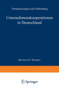 Book Cover for Unternehmenskooperationen in Deutschland by Dietrich O Schmidt
