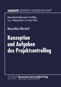 Book Cover for Konzeption Und Aufgaben Des Projektcontrolling by Maximilian Mörsdorf