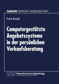 Book Cover for Computergestützte Angebotssysteme in Der Persönlichen Verkaufsberatung by Frank Brandt