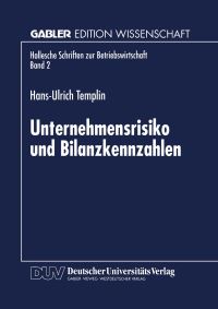 Book Cover for Unternehmensrisiko Und Bilanzkennzahlen by HansUlrich Templin