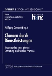 Book Cover for Chancen Durch Dienstleistungen by Wolfgang Cornetz