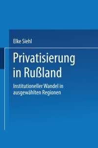 Book Cover for Privatisierung in Ruland by Elke Siehl