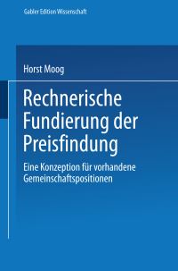 Book Cover for Rechnerische Fundierung Der Preisfindung by Horst Moog