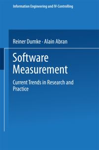 Book Cover for Software Measurement by Reiner Dumke, Alain Abran
