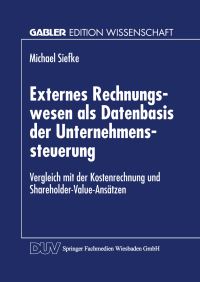 Book Cover for Externes Rechnungswesen Als Datenbasis Der Unternehmenssteuerung by Michael Siefke