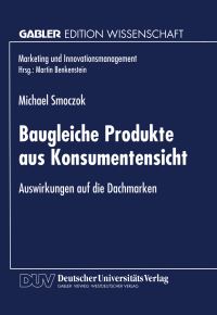 Book Cover for Baugleiche Produkte Aus Konsumentensicht by Michael Smoczok