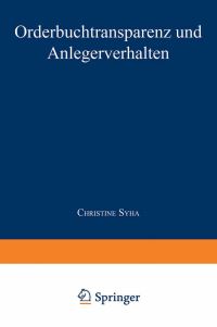 Book Cover for Orderbuchtransparenz Und Anlegerverhalten by Christine Syha