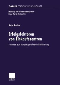 Book Cover for Erfolgsfaktoren Von Einkaufszentren by Antje Bastian