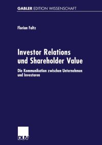 Book Cover for Investor Relations Und Shareholder-Value by Florian Faltz
