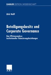 Book Cover for Beteiligungsbesitz Und Corporate Governance by Ulrik Wolff