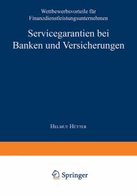 Book Cover for Servicegarantien Bei Banken Und Versicherungen by Helmut Hütter