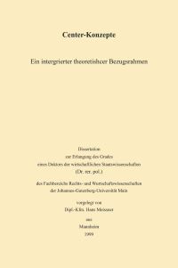 Book Cover for Center-Konzepte by Hans Meissner