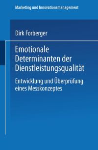 Book Cover for Emotionale Determinanten Der Dienstleistungsqualität by Dirk Forberger