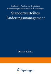 Book Cover for Standortverteiltes Ånderungsmanagement by Dieter Riedel