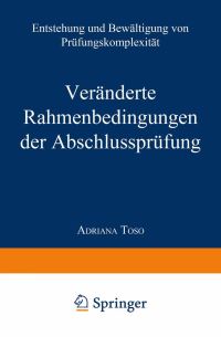 Book Cover for Veränderte Rahmenbedingungen Der Abschlussprüfung by Adriana Toso