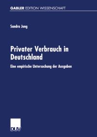 Book Cover for Privater Verbrauch in Deutschland by Sandra Jung